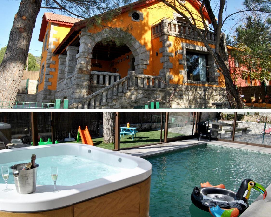Casa Rural Mansion Adela con Piscina y Jacuzzi Collado Mediano Exterior foto